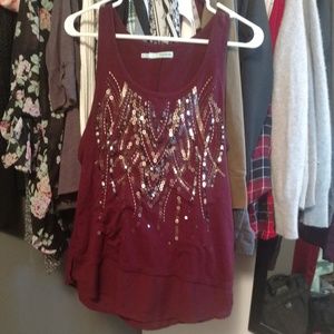 Maurices Maroon Tank Top